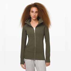 Lululemon Radiant Jacket II in Heathered Fatigue Green